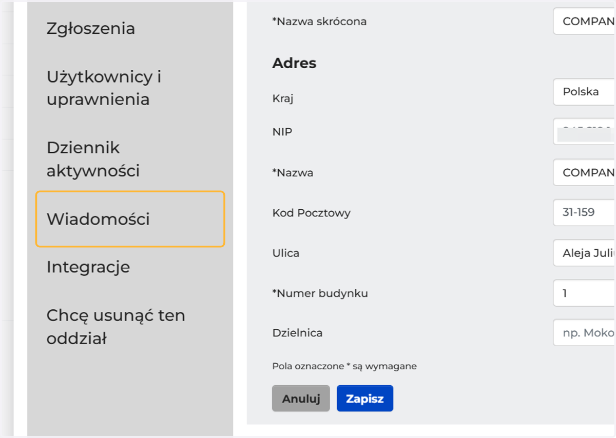 Click on Ustawienia…
