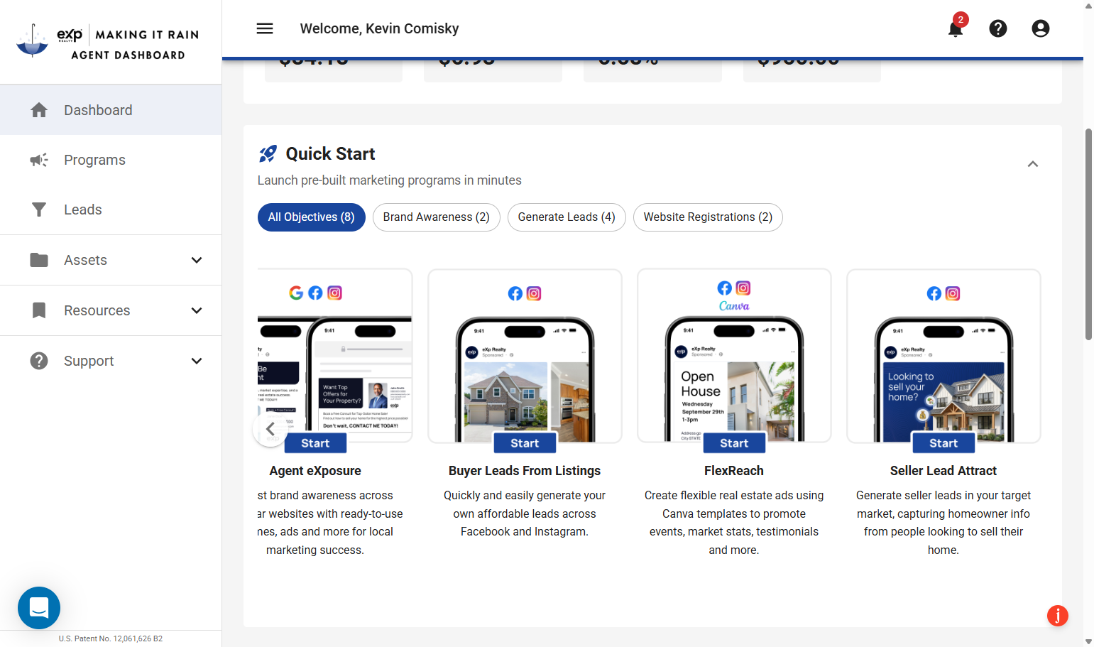 Click on "Seller Lead Attract"