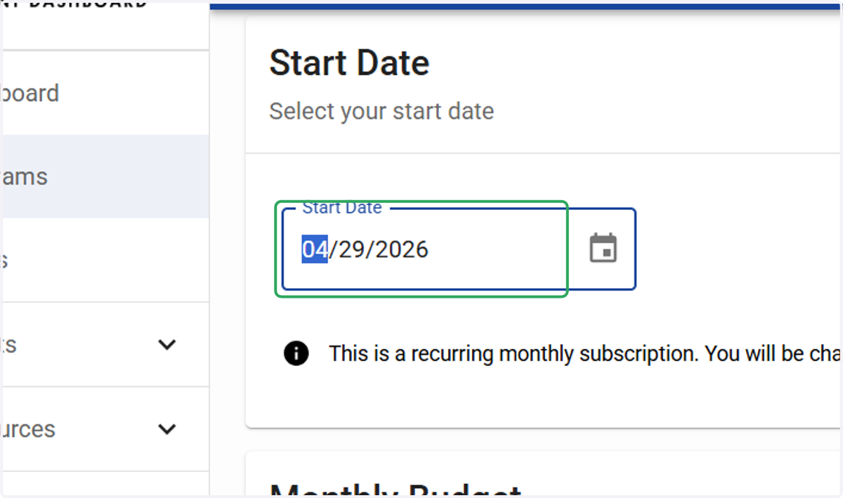 Type Start Date