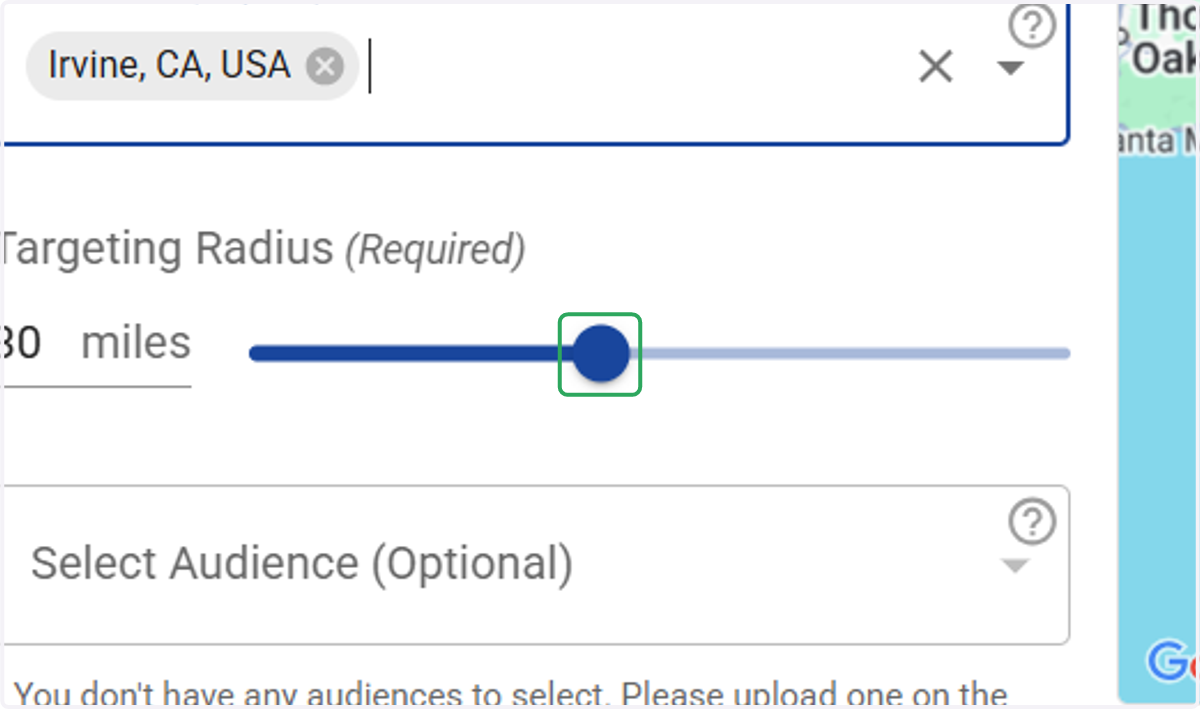 Adjust your geo-targeting radius if needed.