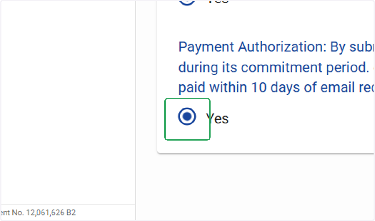 Select Yes