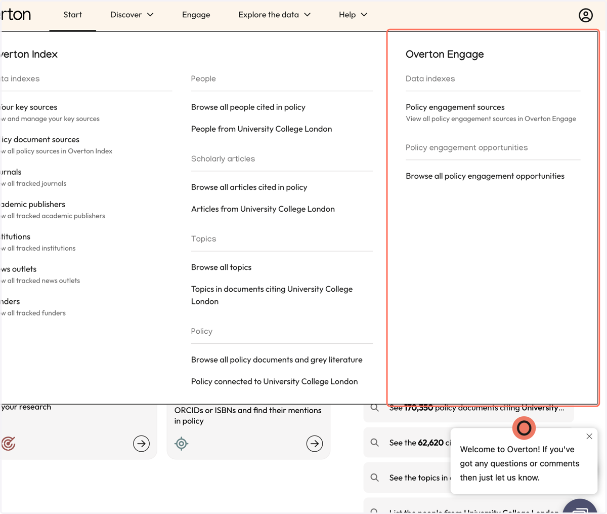 Use "Overton Engage" to see Engage sources or browse opportunities.