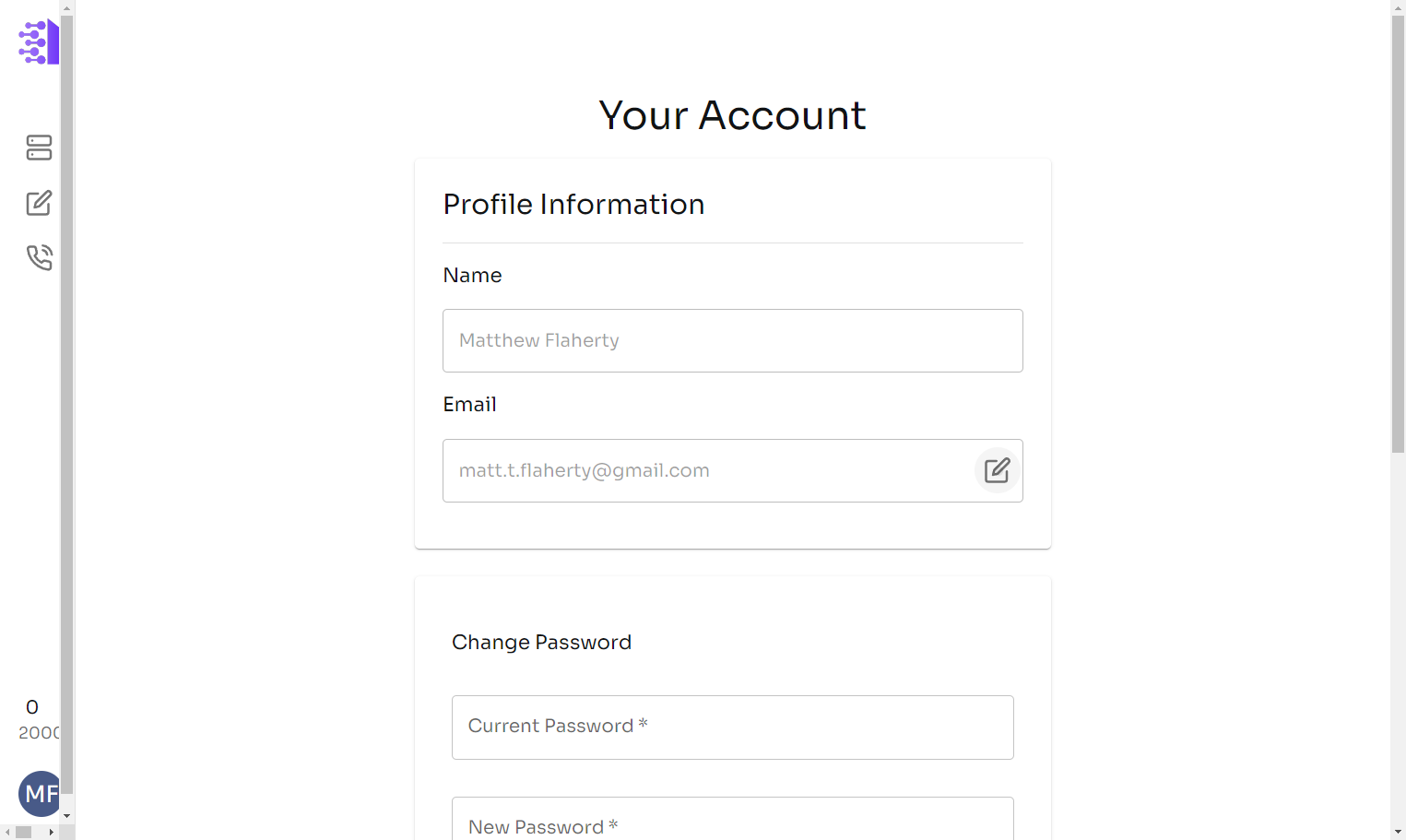 Click on the 'Edit' icon next to your email address.