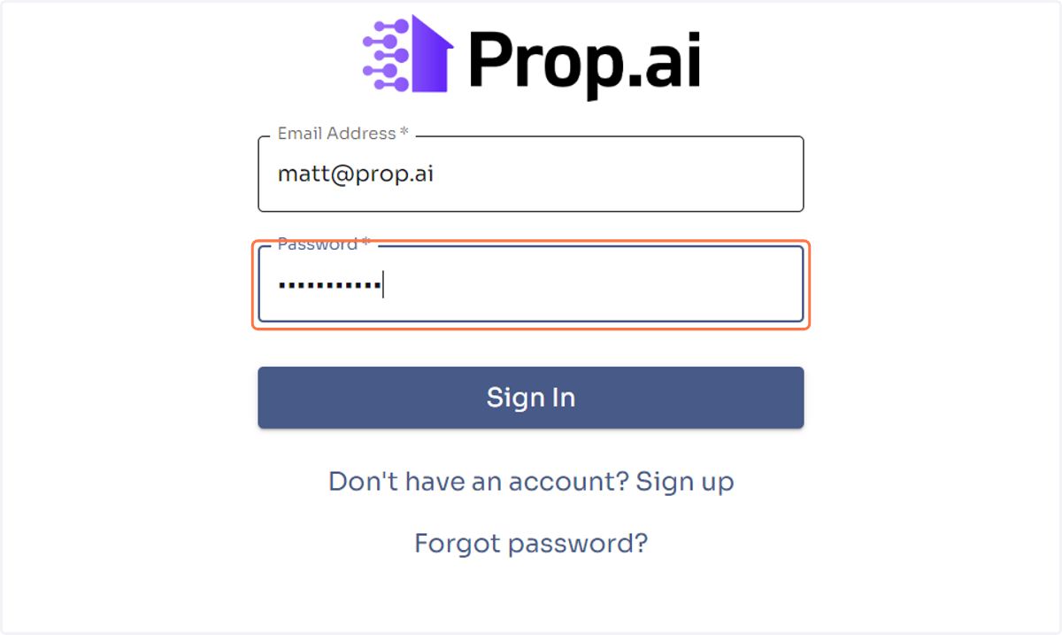 Type the same password you previously used.