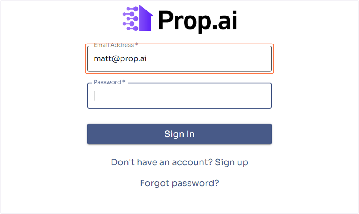 Type the new email address you verified.