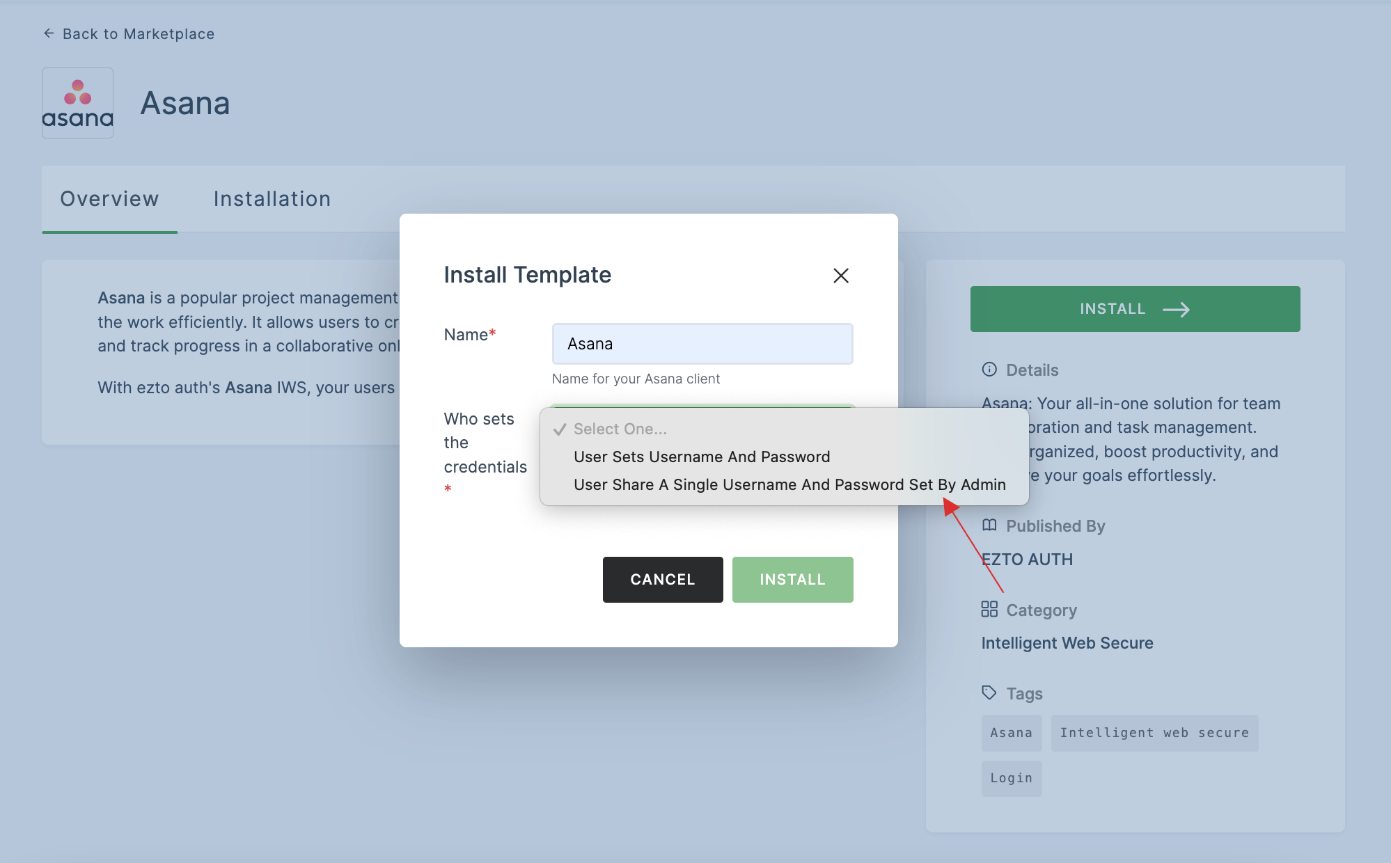 User Share A Single Username And Password Set By Admin