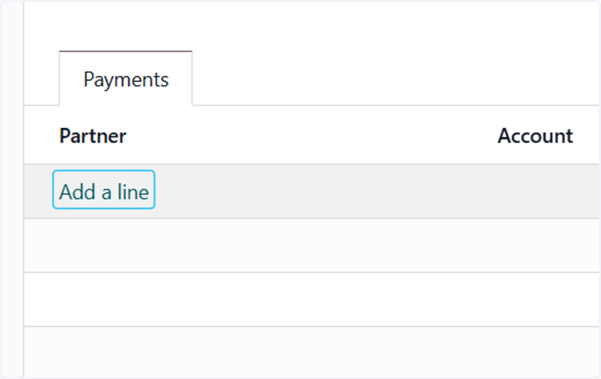 Click on Add a line