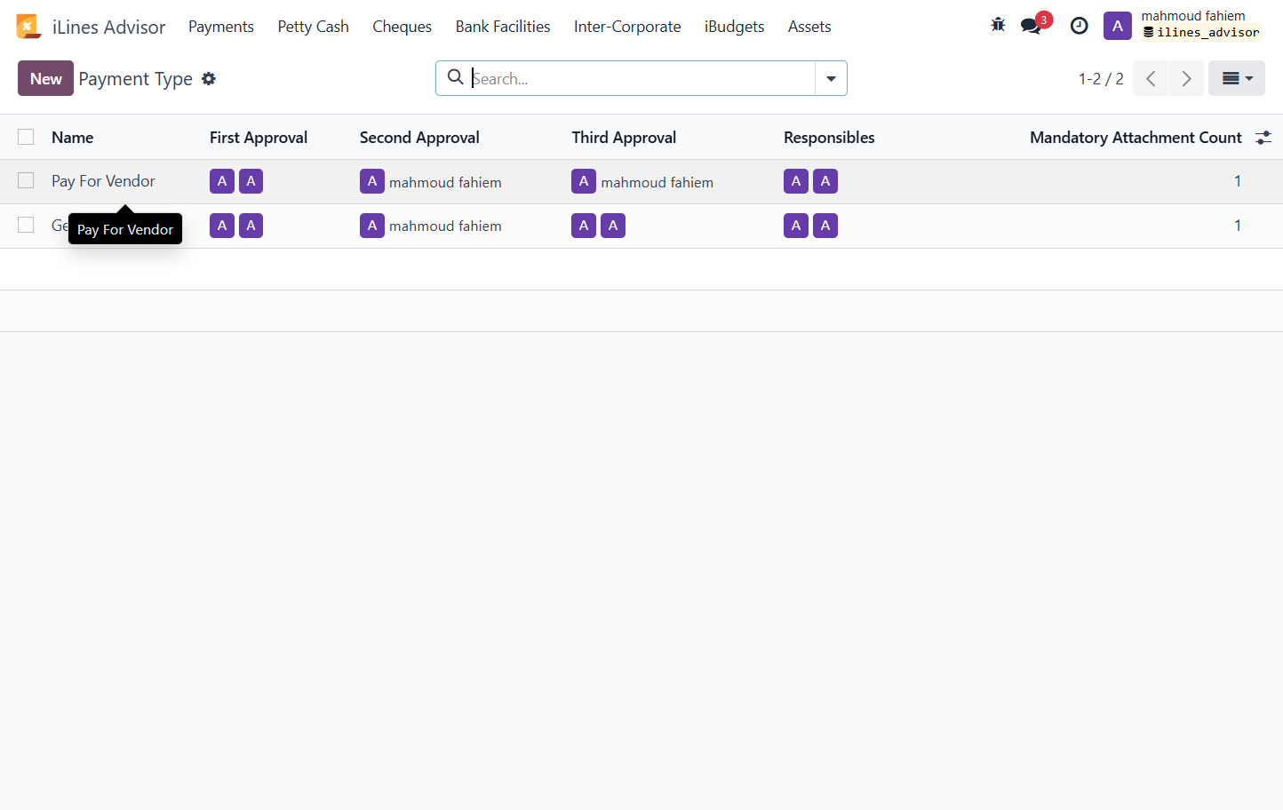 Click on Pay For Vendor