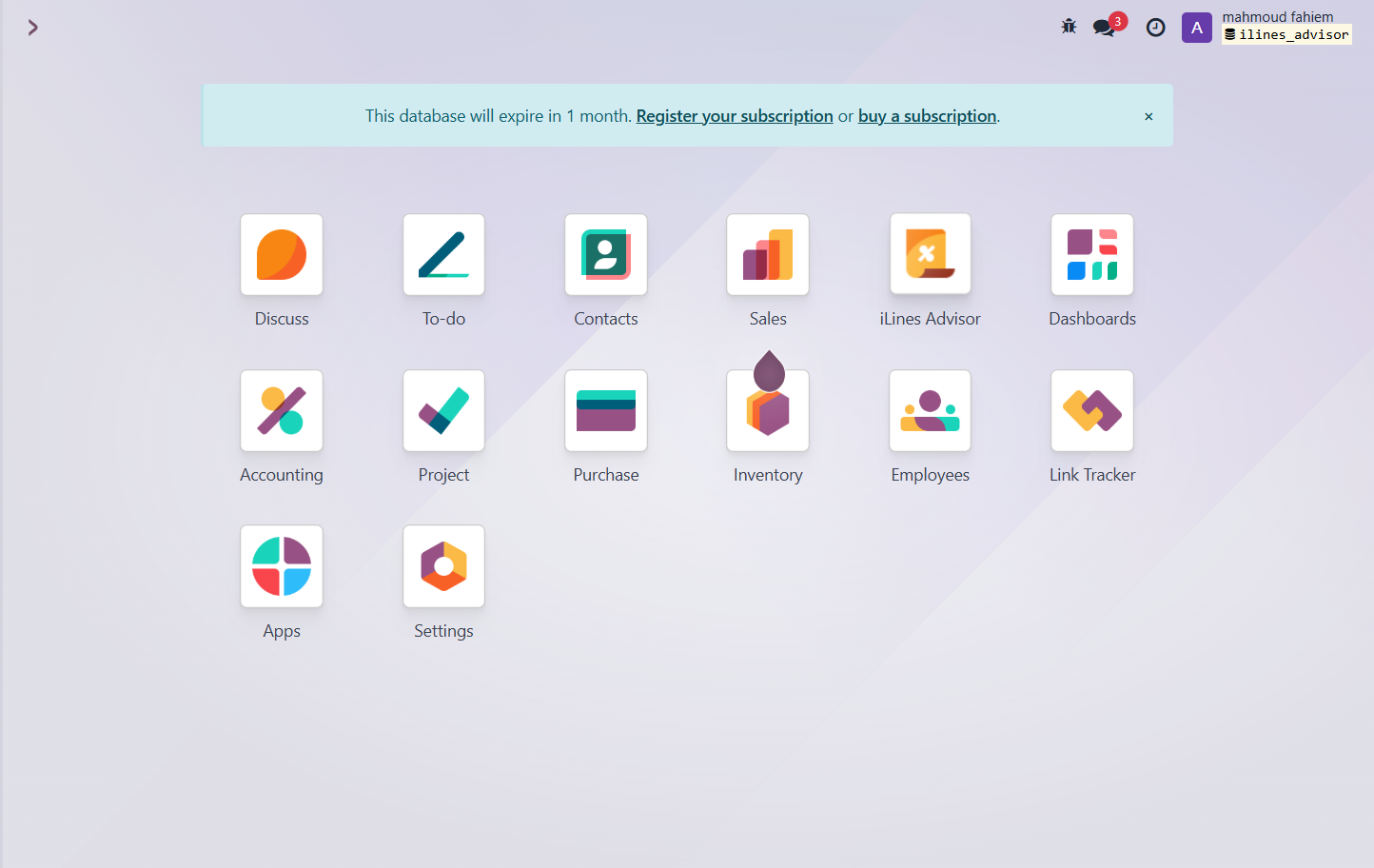 Click on iLines Advisor