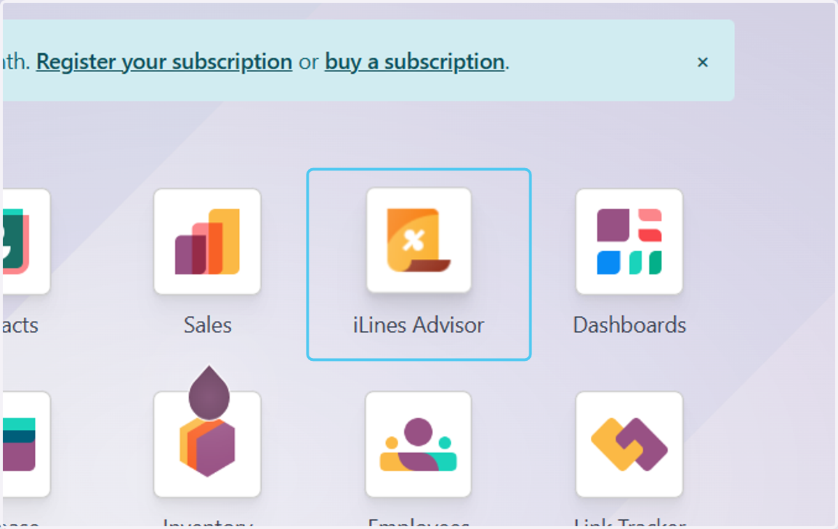 Click on iLines Advisor