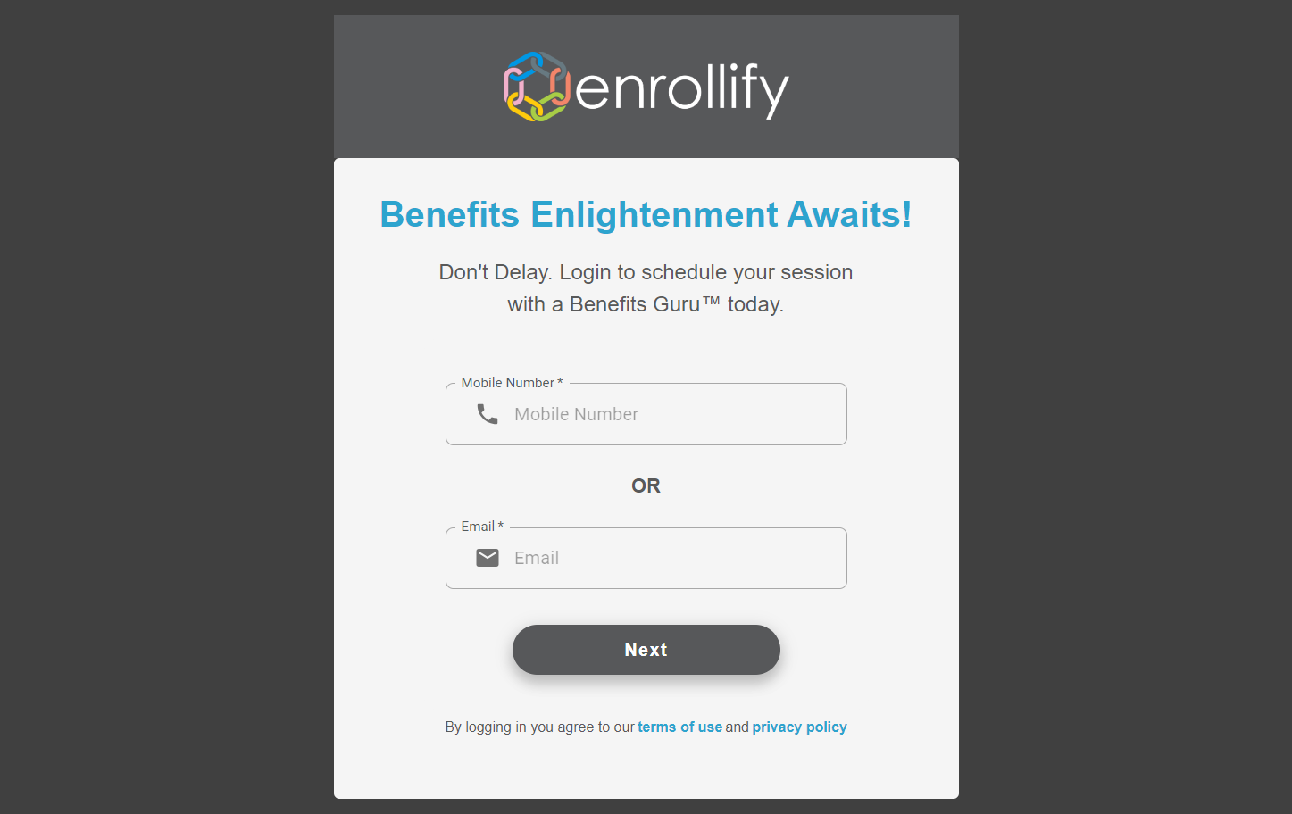 Go to the Login Page