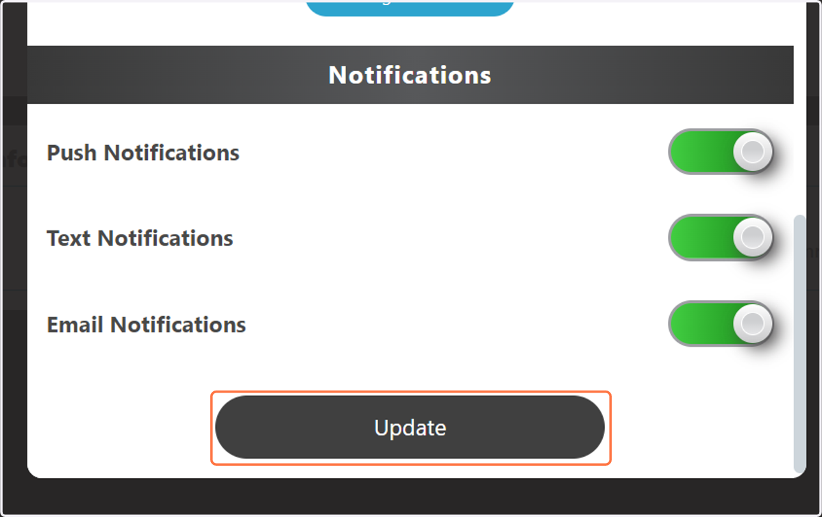 Click on Update