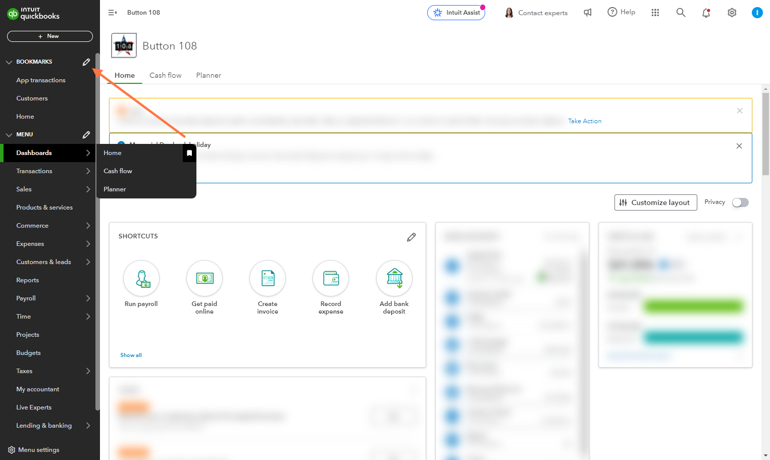 Adding items to your bookmarks