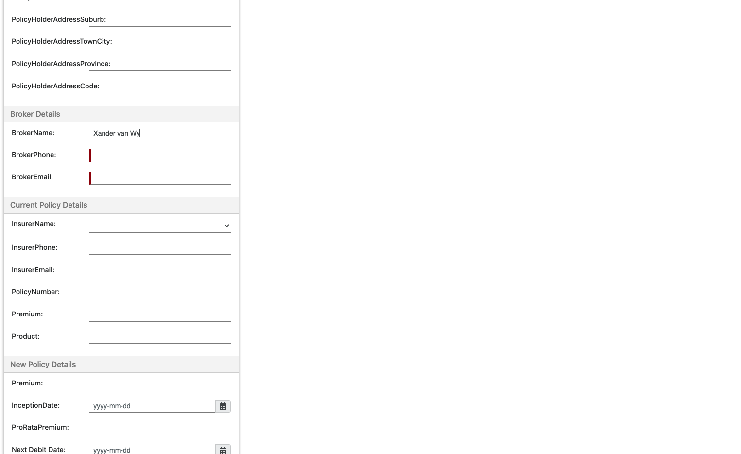 Select the Correct Brokers details