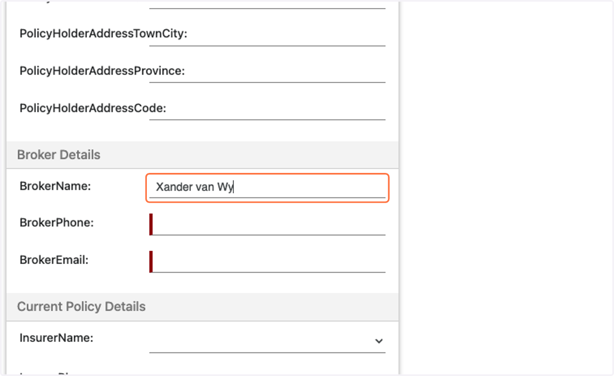 Select the Correct Brokers details