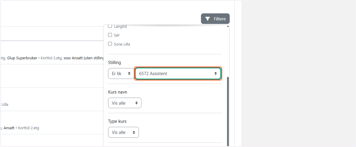 Hvis de ansatte er innplassert med en KS-stillingskode, kan du søke etter stillingskoden her