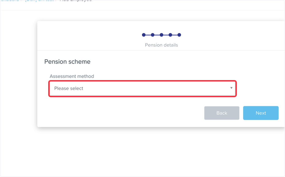 Click on Please select