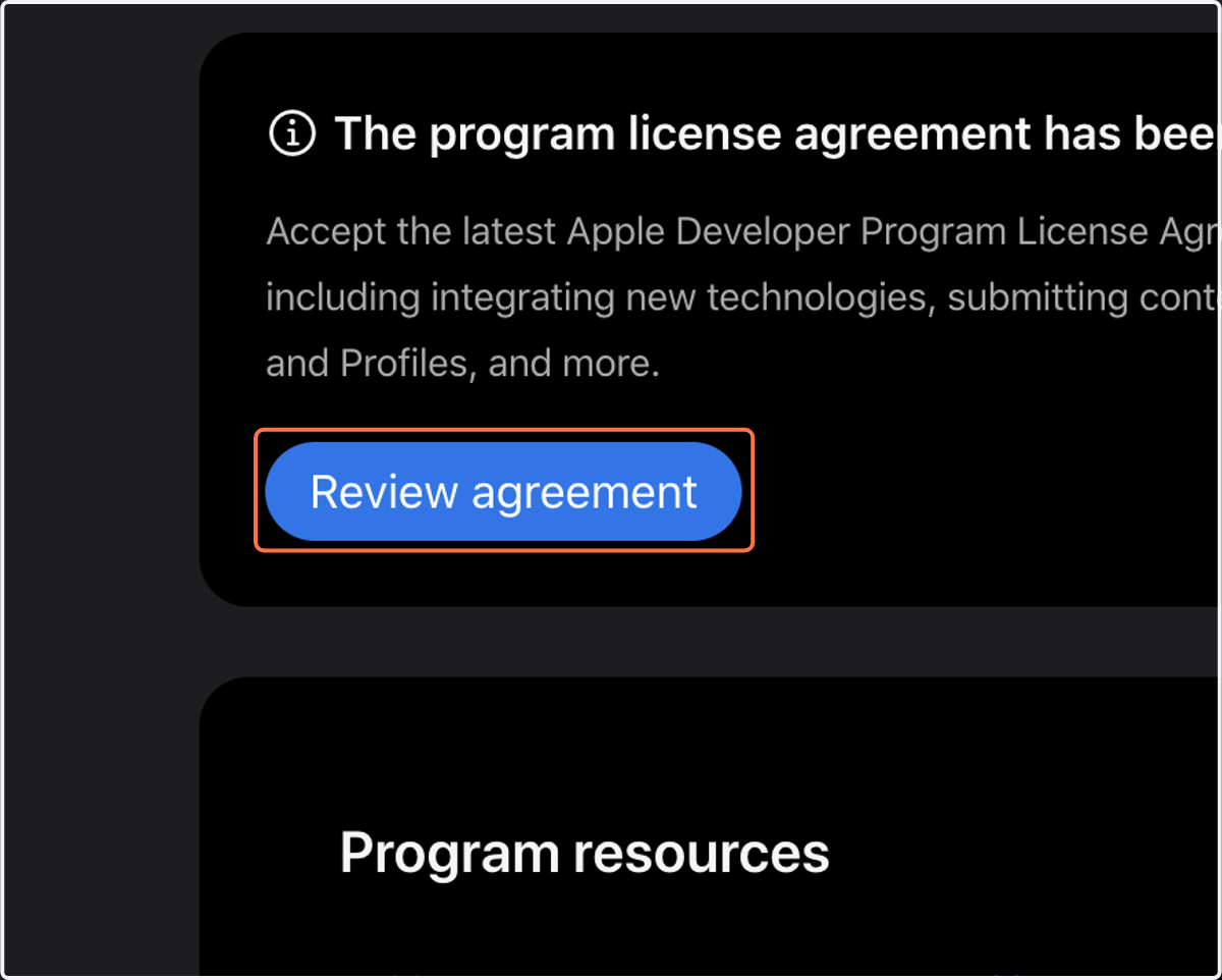 Click on Review agreement