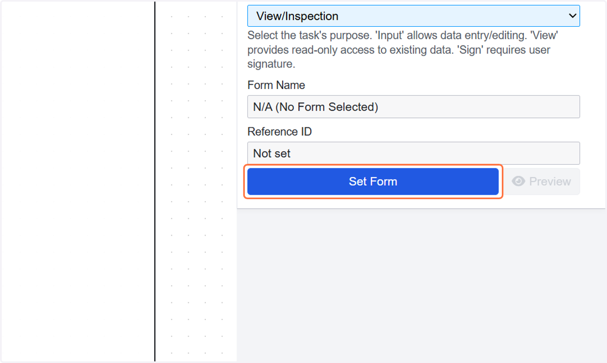Click on Set Form