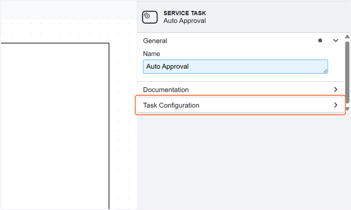 Click on Task Configuration