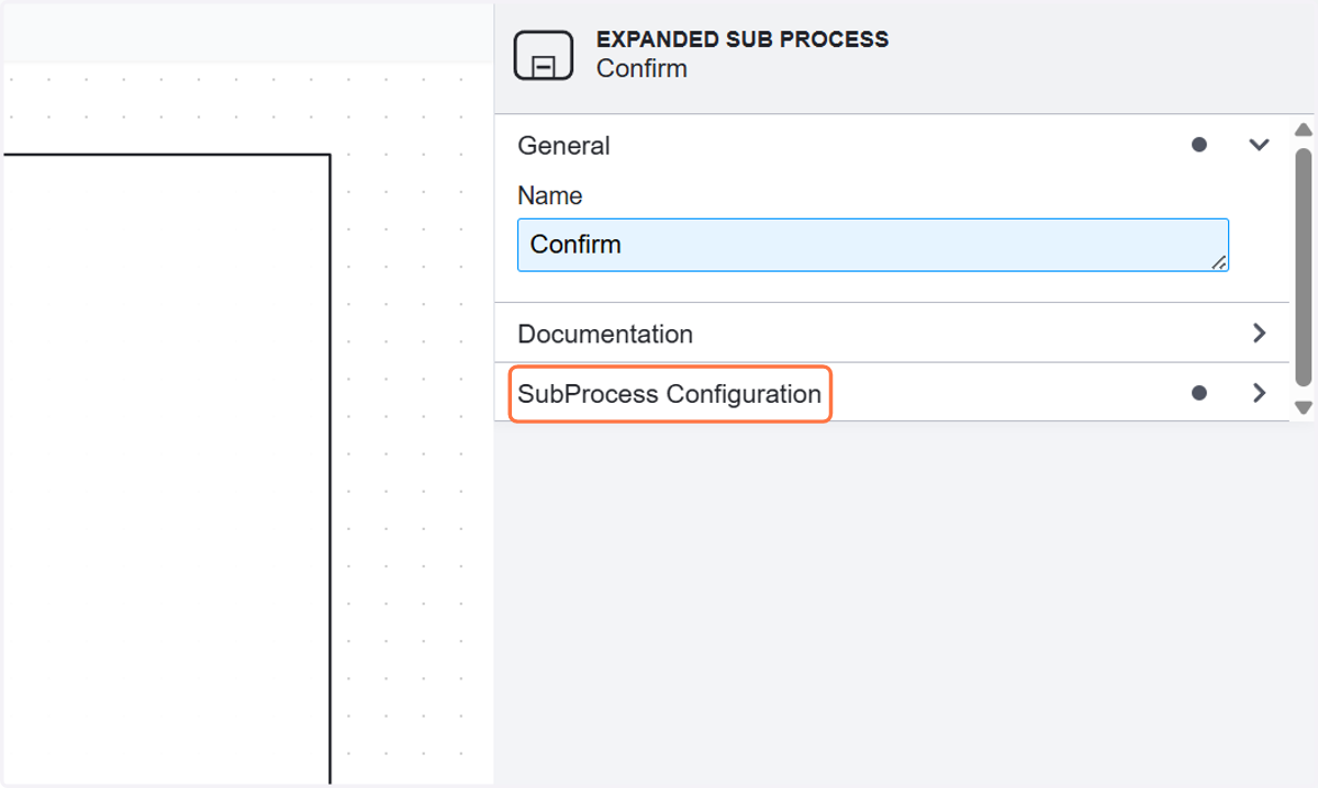Click on SubProcess Configuration