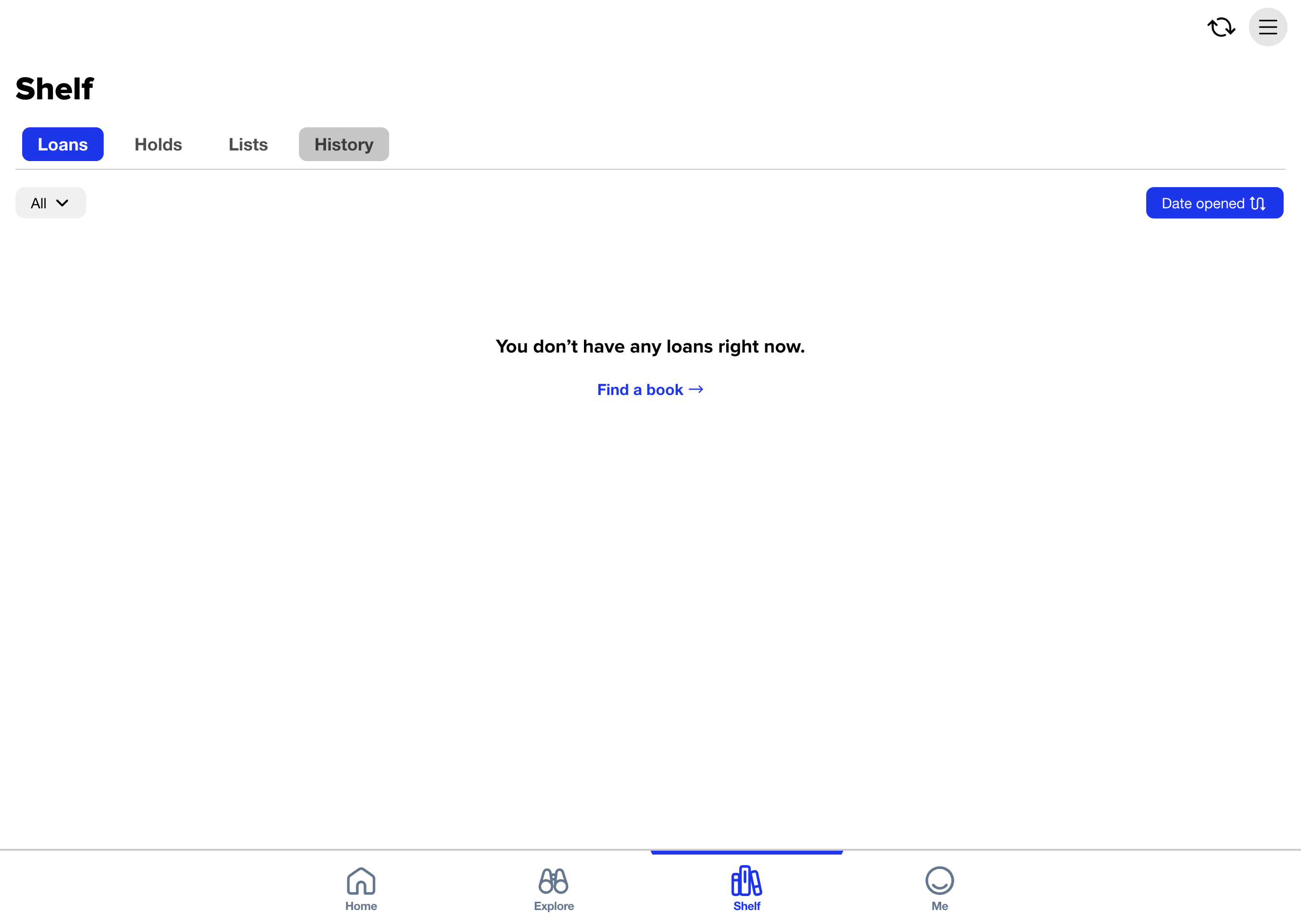 Click on History