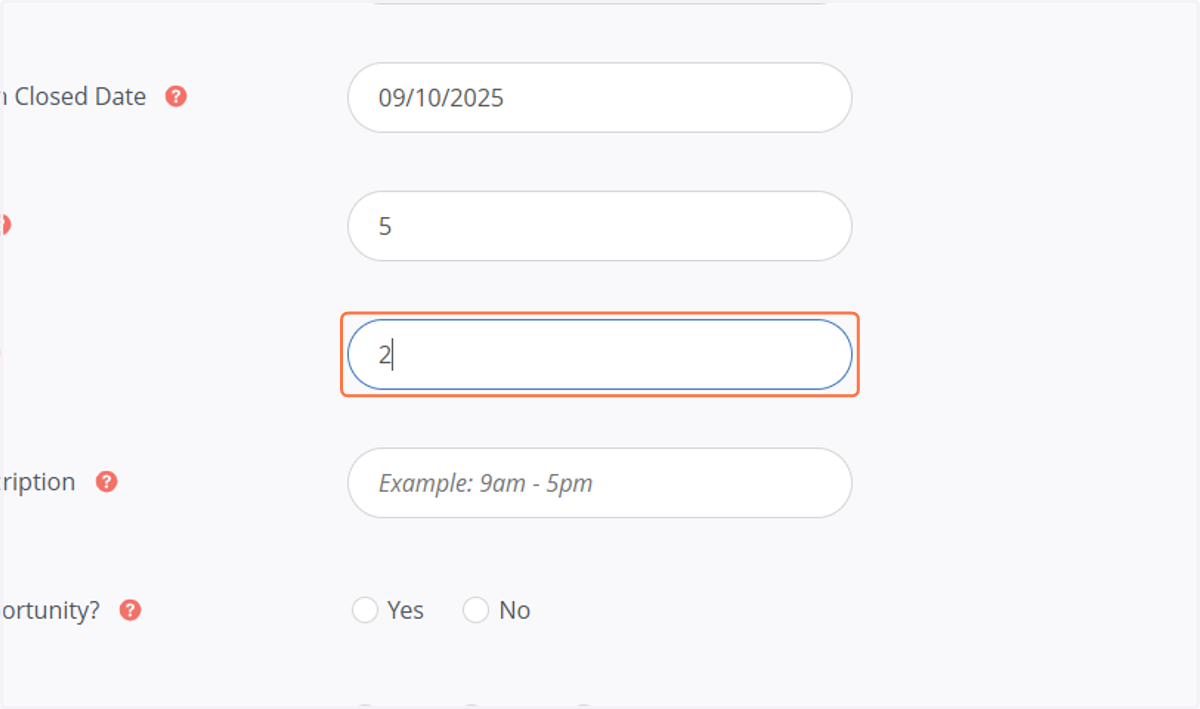 Hours: Please add the expected duration of your opportunity. For example, 2h.