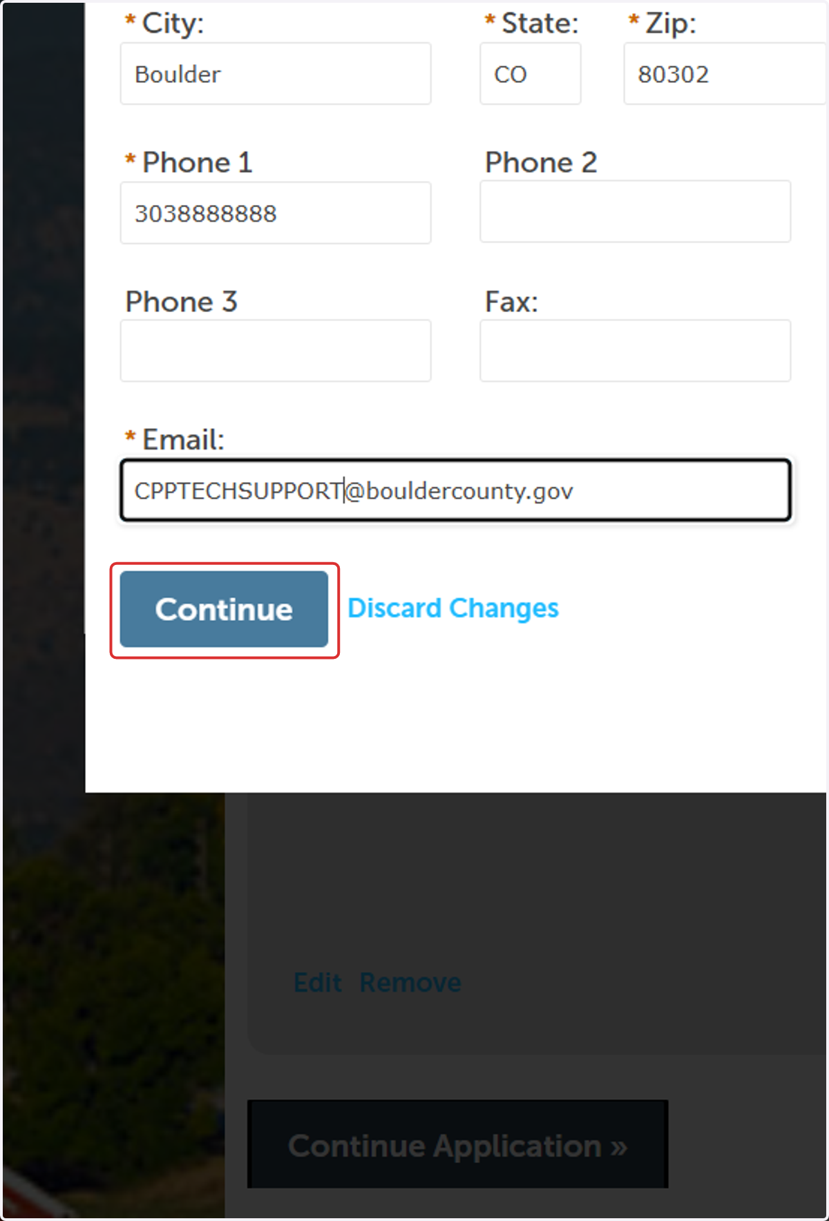 Click on Continue
