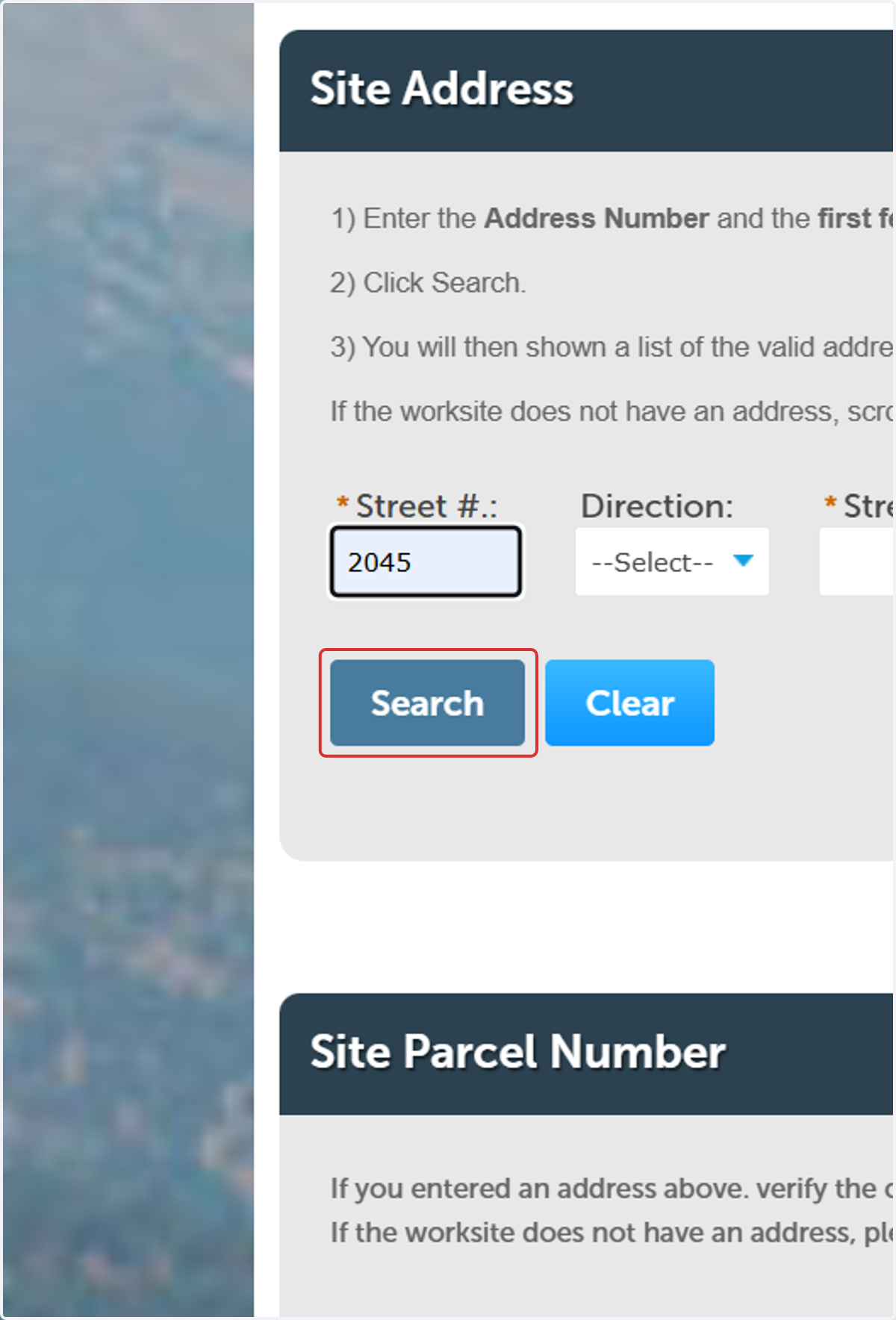 Click on Search