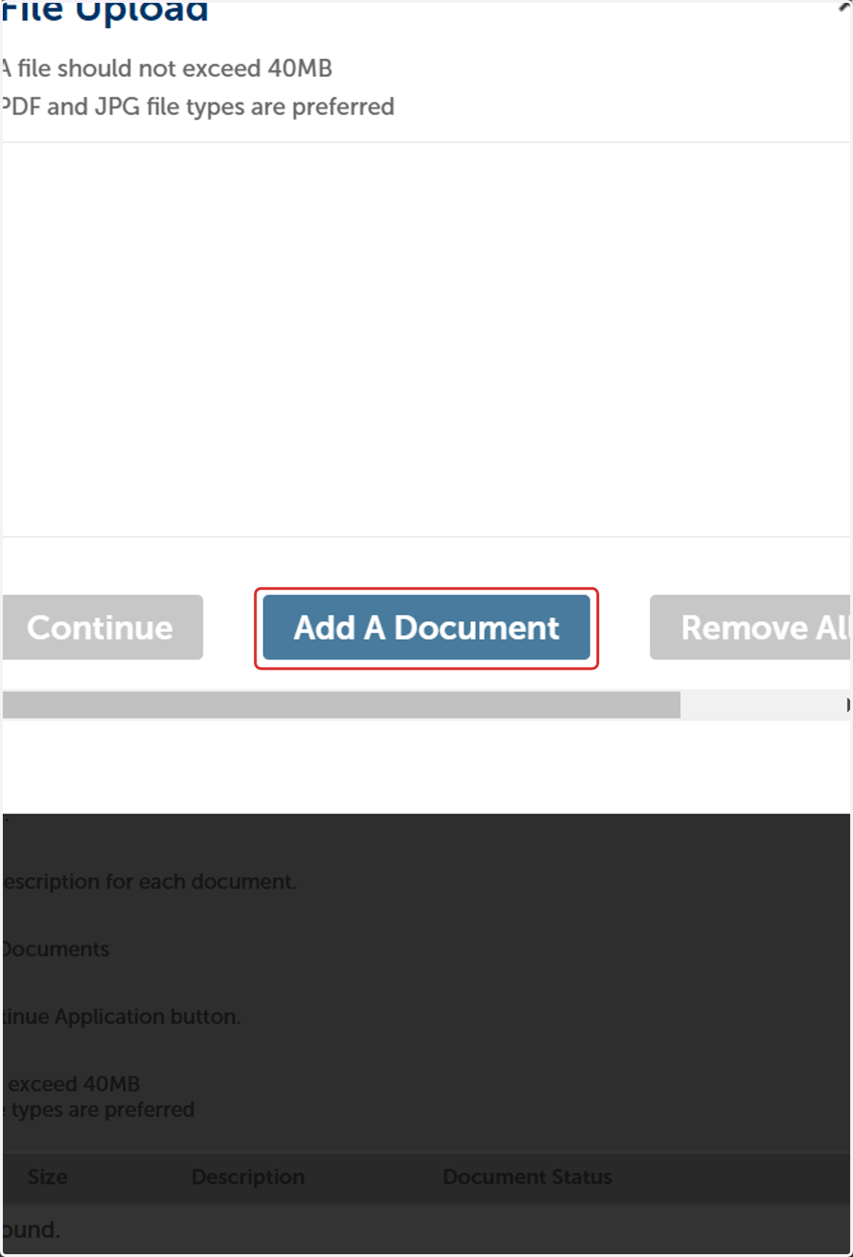 Click on Add A Document