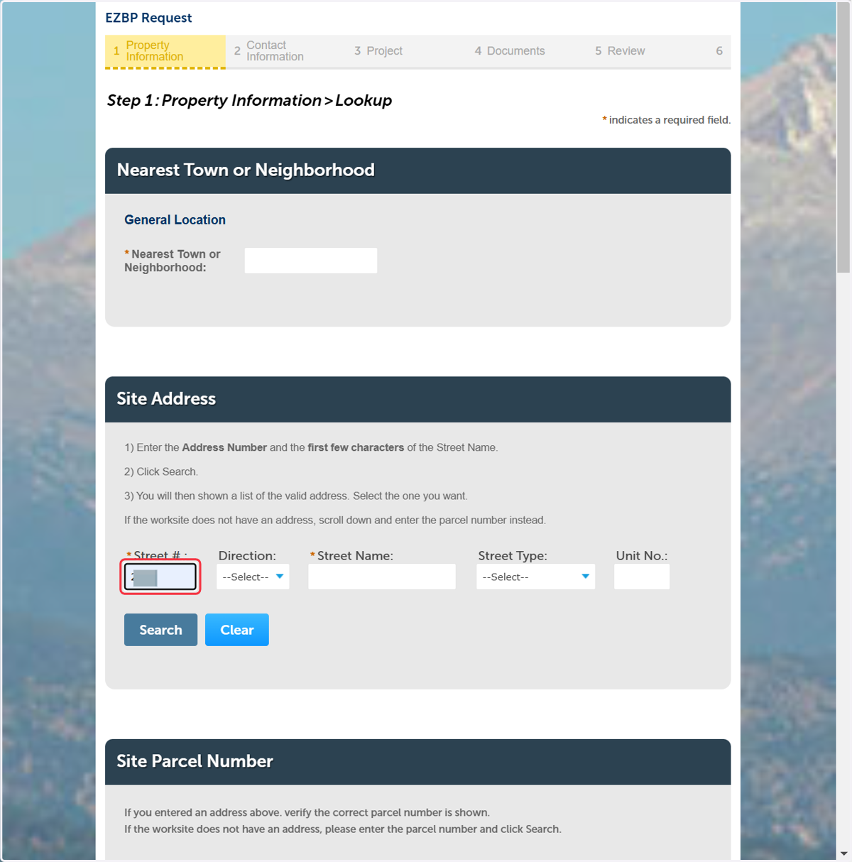 Search for the Worksite Address