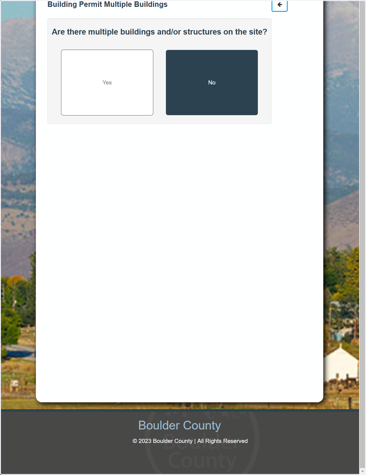 Select Yes or No