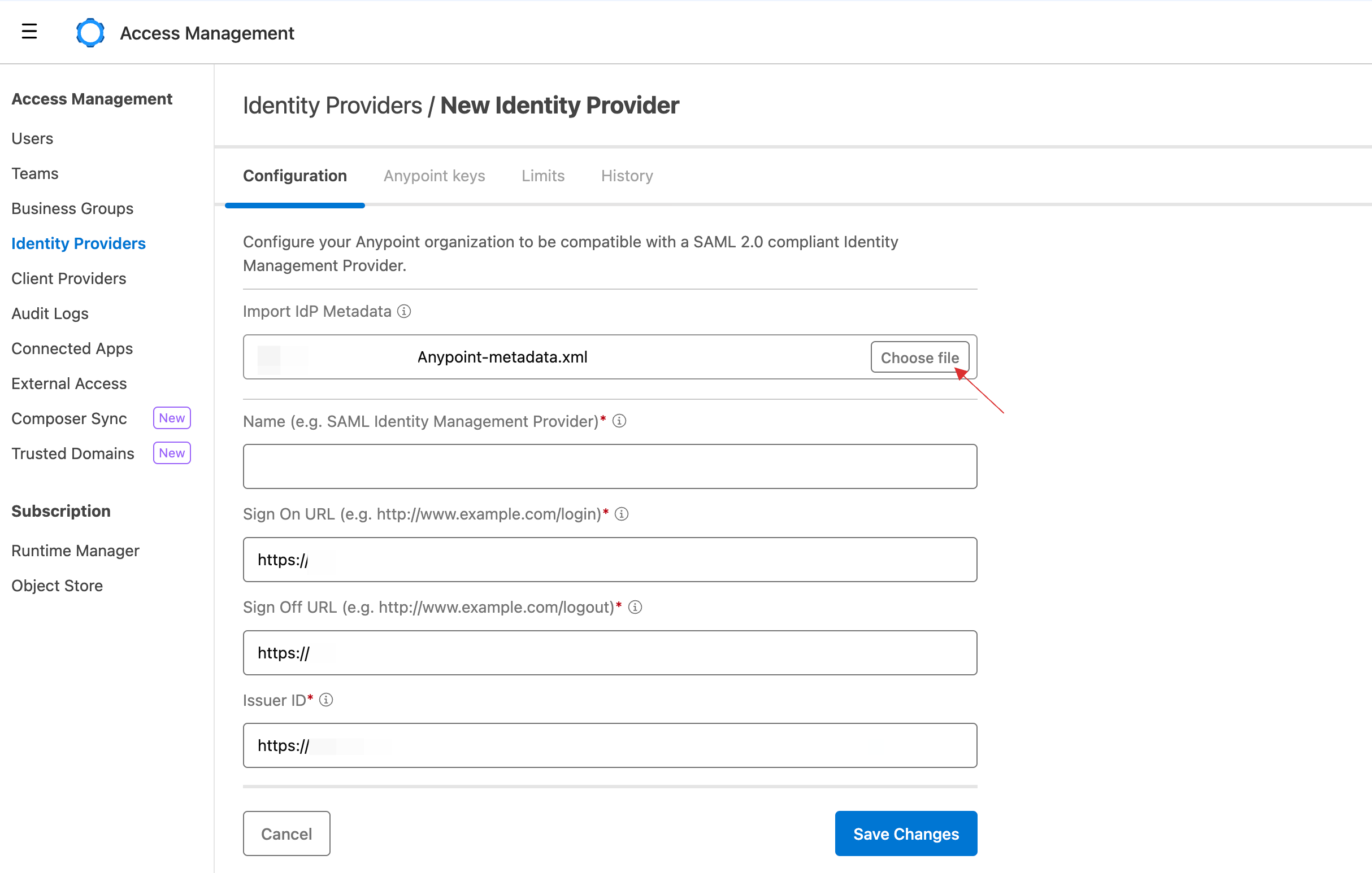 Metadata XML