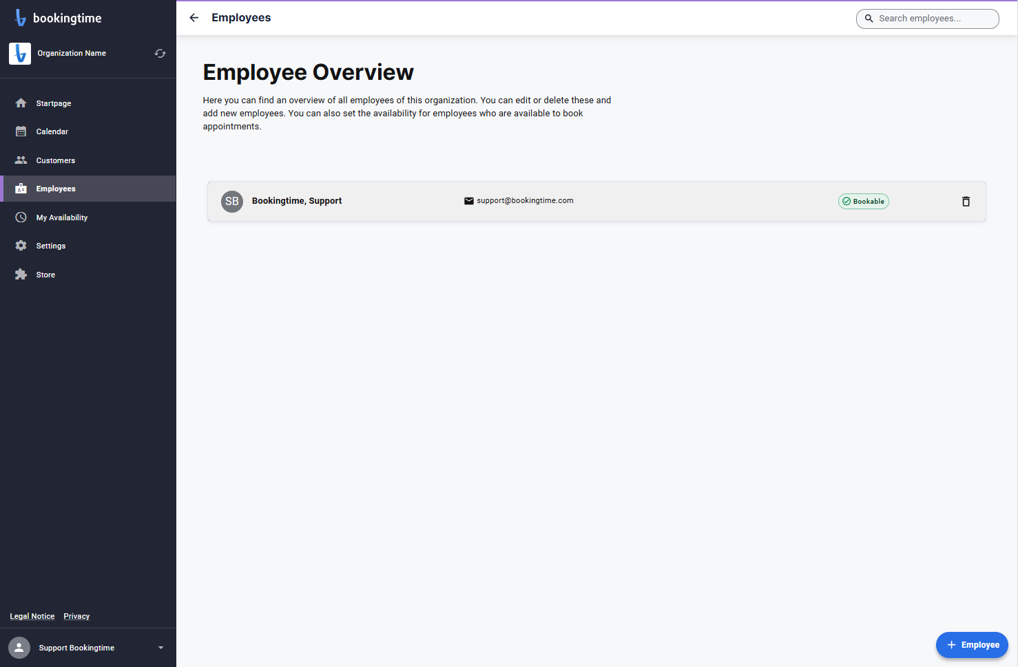 Click on the employee profile