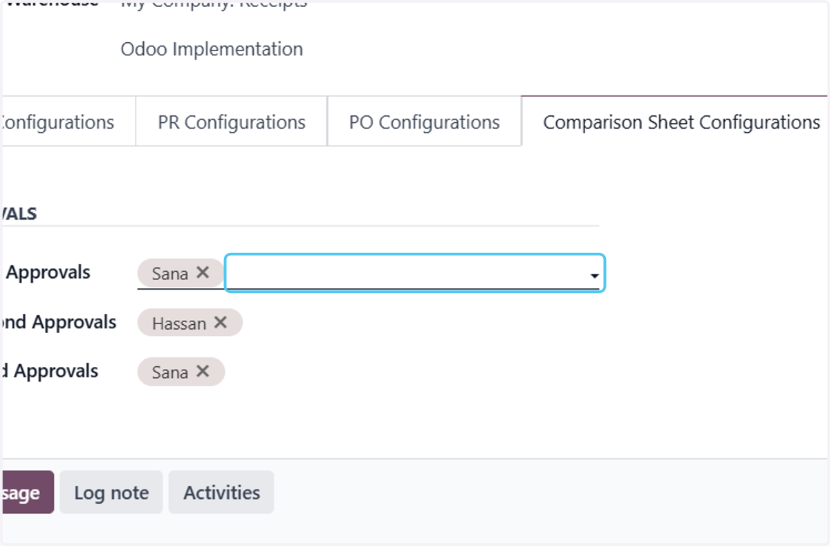 Click on CS First Approvals and select the user