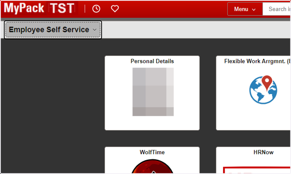 Step 2: Navigate to the Employee Self Service Homepage