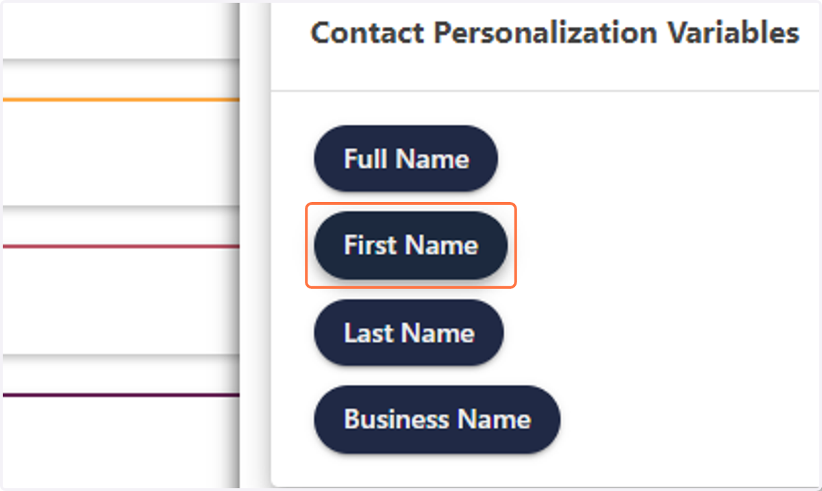 Ex. Click on First Name