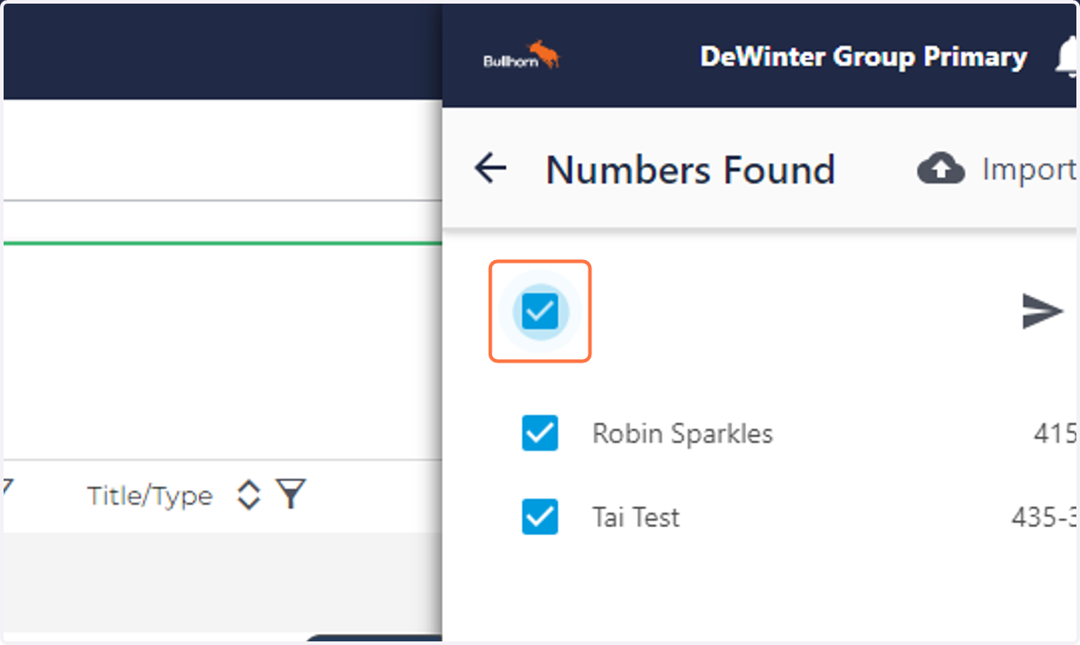 It will pull in the contacts that have a textable mobile number