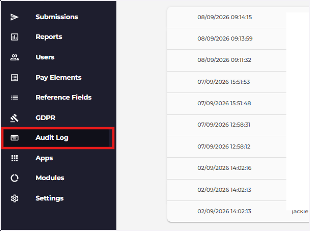 Audit log: View, clean or download your account’s audit log to track user actions.