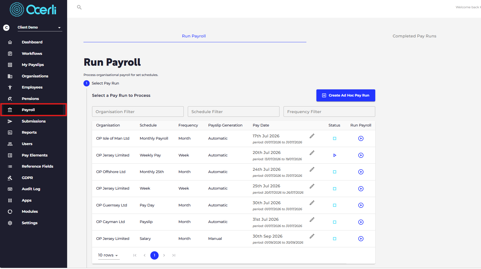 Payroll: Five step process to complete your pay run.