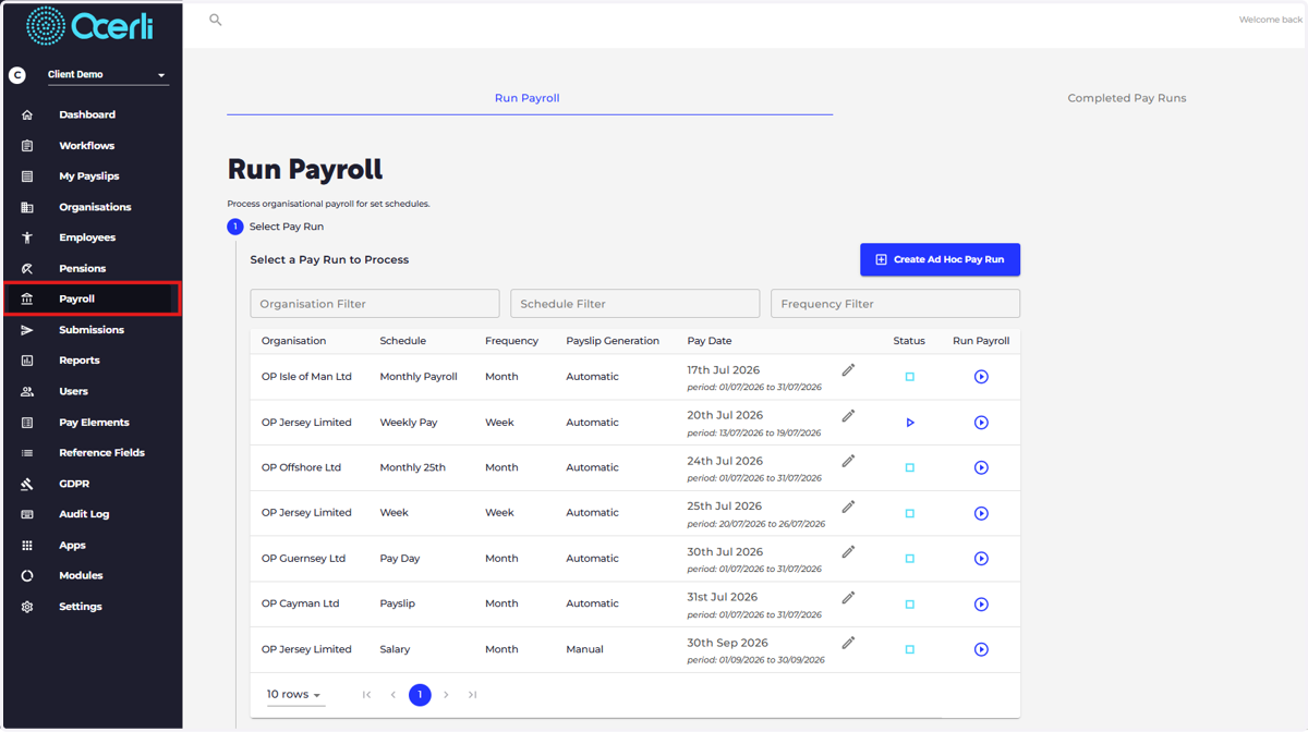Payroll: Five step process to complete your pay run.