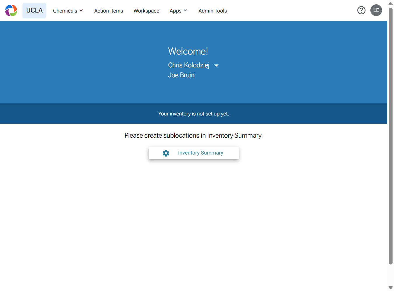 Click on 'Inventory Summary'