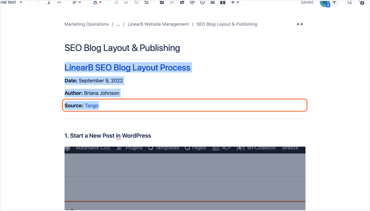 Replace the summary at the top with a Table of Contents