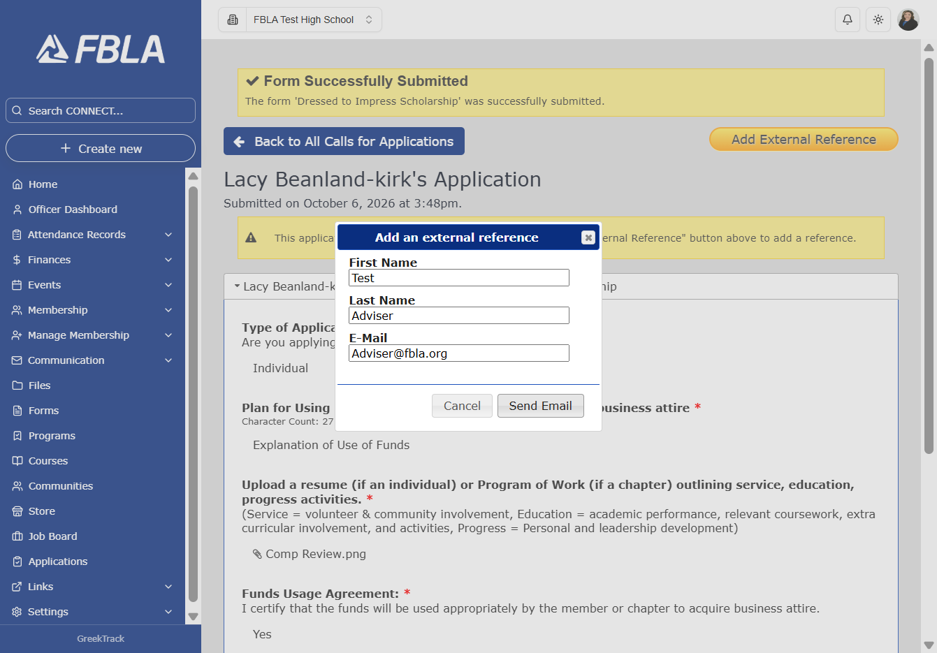 A. Click on First Name… B. Click on firstname C. Type in text field D. Type in text field E. Click on Send Email