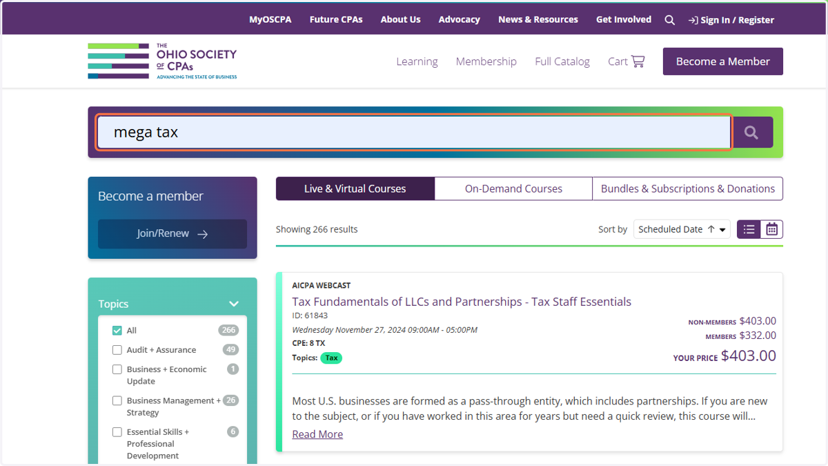 Search by entering the Product ID # or Name