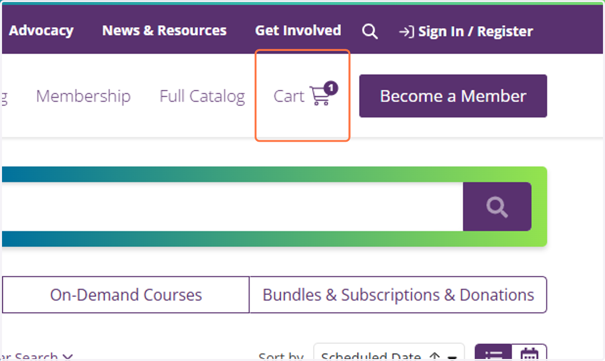 Click on Cart…