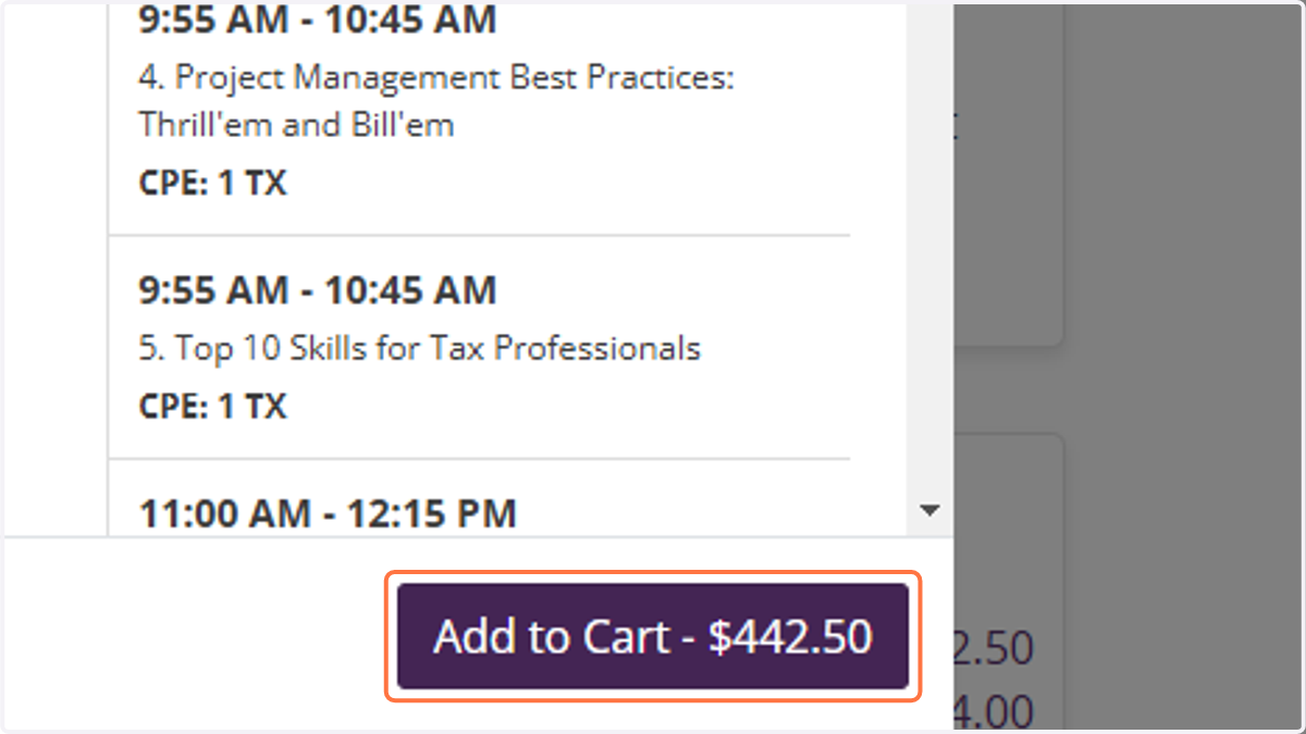 After viewing the detailed description, click on Add to Cart