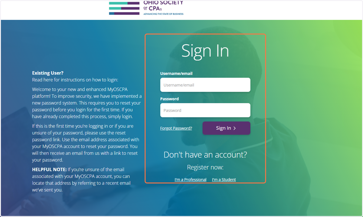 Click on Sign In…