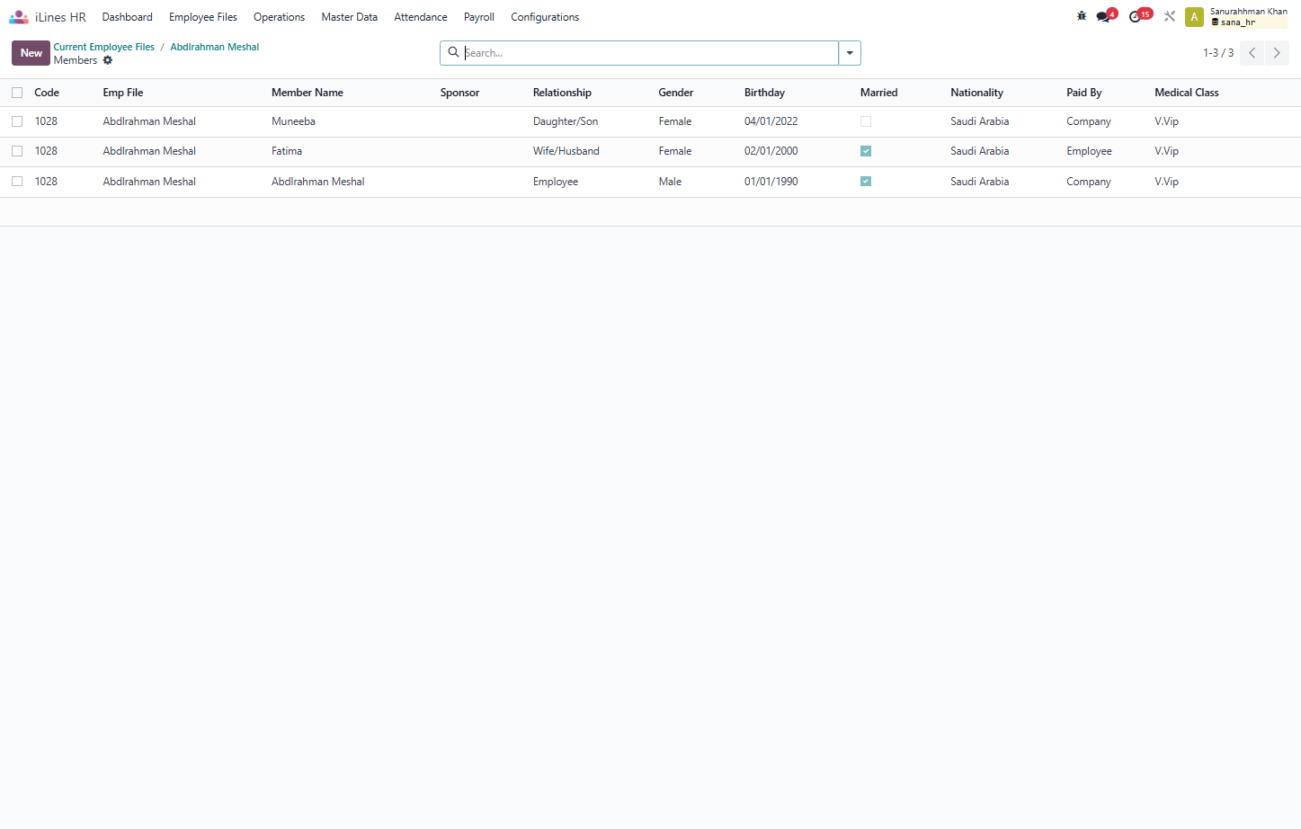Click on Code… here you can see all the details of the dependents are added