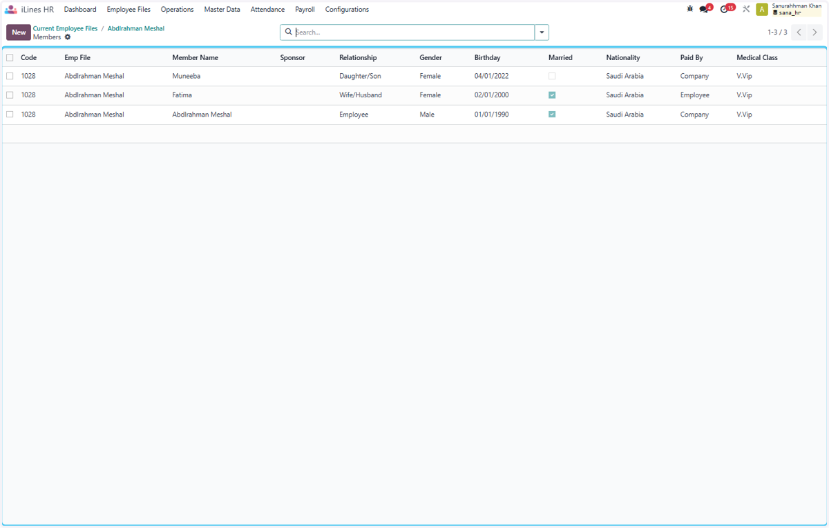 Click on Code… here you can see all the details of the dependents are added